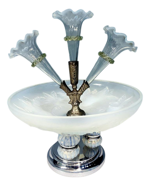 Art Deco Glass Centrepiece Vase from Julien, France, 1930