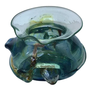Bramhall Hand - Blown Art Glass Sculpture/ Vessel Signed and Dated 1971