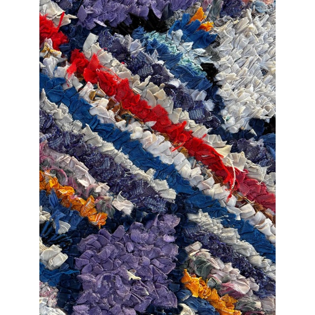 Moroccan Artist Vintage Moroccan Boucherouite Rug – Handwoven Berber Textile For Sale - Image 4 of 5