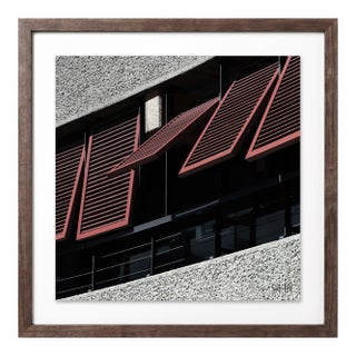 “Barbican 03” Giclee Archival Pigment Print 18x18 Framed in Walnut For Sale