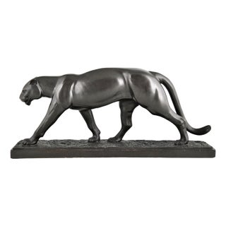 Charles Conrad, Art Deco Sculpture of Panther, 2008, Bronze For Sale