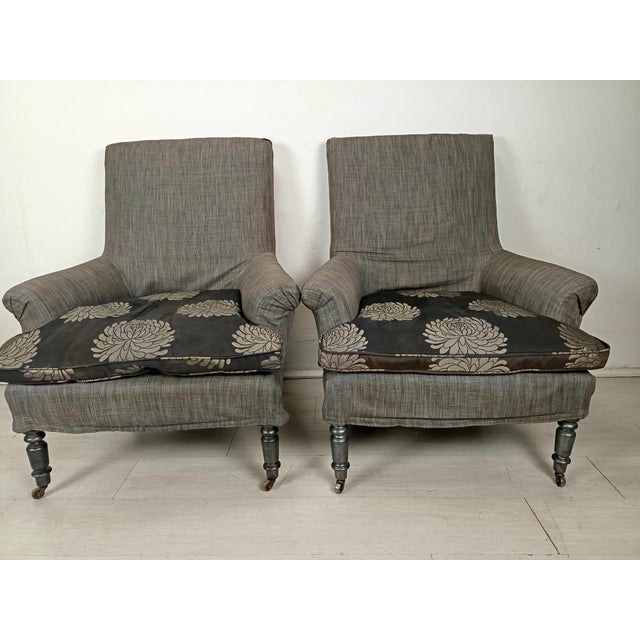 Napoleon III Duchess Brisé Armchairs , Set of 3 For Sale - Image 6 of 18