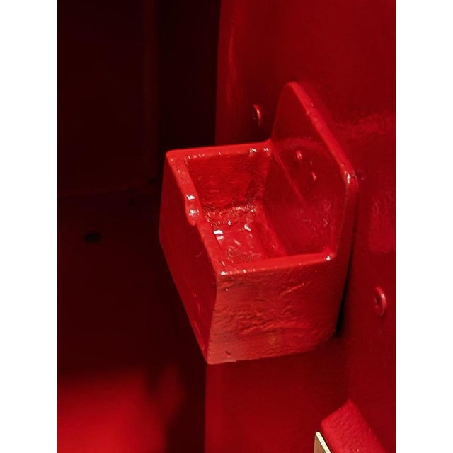 Metal Post Box in Bright Red For Sale - Image 10 of 12