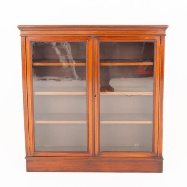 Sheraton Revival Bookcase in Glazed Mahogany, 1890s For Sale - Image 3 of 6