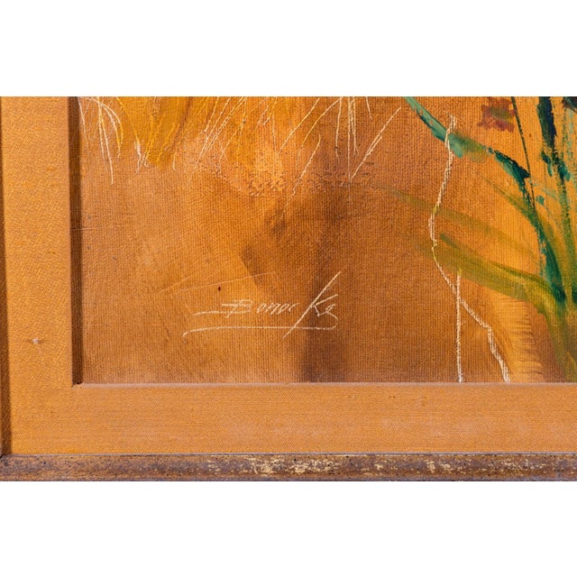 William Benecke Girl Signed Oil Painting on Canvas Art Nouveau Inspired Portrait For Sale In Detroit - Image 6 of 9