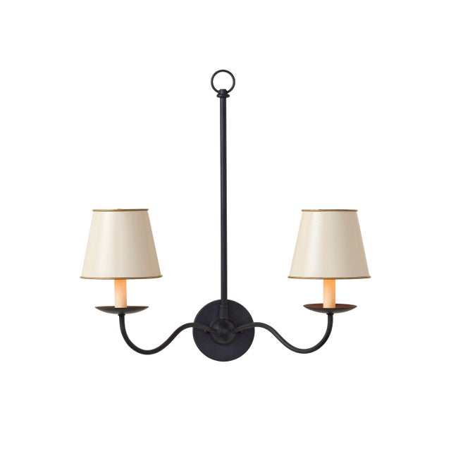 Traditional Currey & Company Tole Ivory Tapered Chandelier Shade For Sale - Image 3 of 7