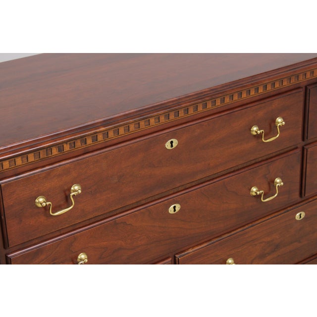 Brown Statton New Market Cherry 10 Drawer Dresser W. Mirror For Sale - Image 8 of 18