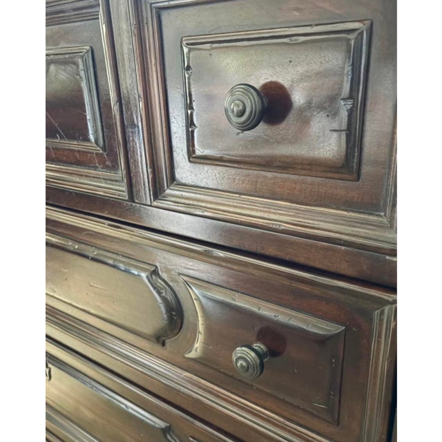 Wood Bernhardt Ravello Distressed Walnut 4 Drawer Media Chest Dresser For Sale - Image 7 of 10