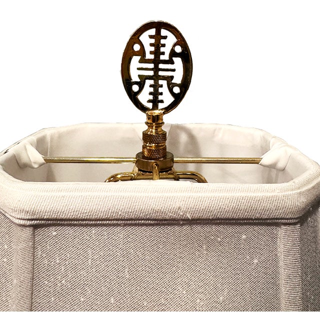 Rare Vintage Ralph Lauren Blue & White Dragon Chinoiserie Porcelain Table Lamp With Brass and Wood Base For Sale - Image 10 of 18