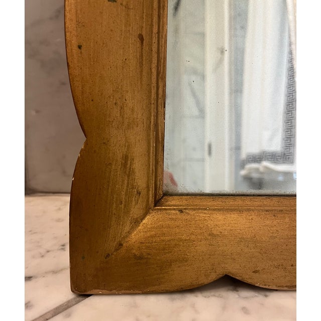 Vintage Gold Scallop Framed Mirror For Sale - Image 4 of 7