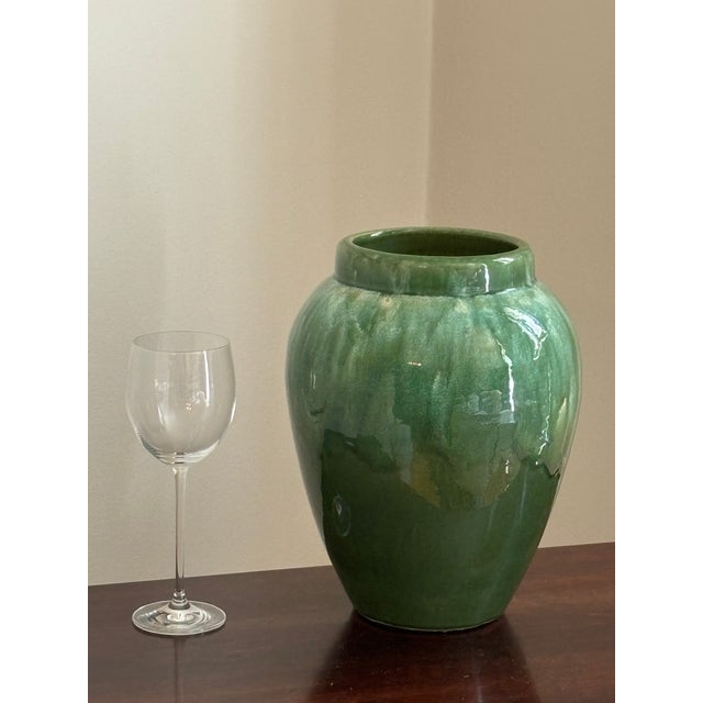 Rustic Vintage Studio Pottery Tall Vase For Sale - Image 3 of 12