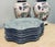 Rustic European Vintage Juliska Ceramics Charger “Berry and Thread Ice Blue Collection”- Set of 9 For Sale - Image 3 of 11