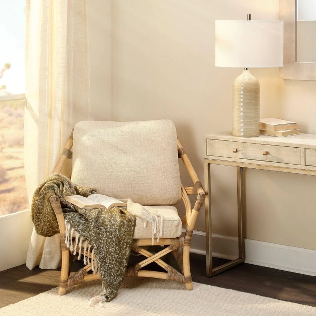 Gray Jamie Young Dune Rattan Lounge Chair For Sale - Image 8 of 8