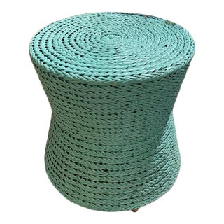 Red Egg Painted Braided Stool For Sale