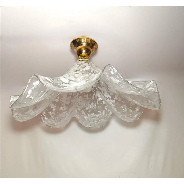 Gold Mid-Century Modern Murano Glass Ceiling Light from La Murrina Cancan, 1970s For Sale - Image 8 of 12