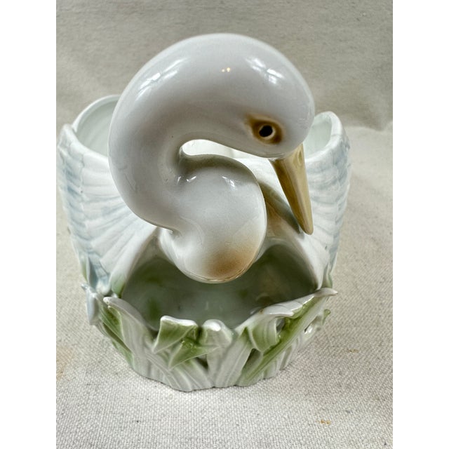 Fitz and Floyd Sculpted Swans Centerpiece Bowl For Sale - Image 4 of 8