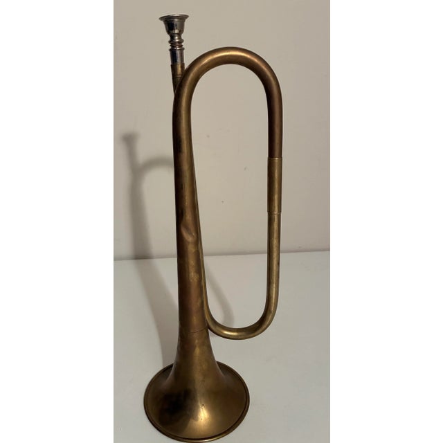 Vintage brass hunting horn or bugle. Lovely aged patina. Great for equestrian or hunting decor. Also a perfect Christmas...