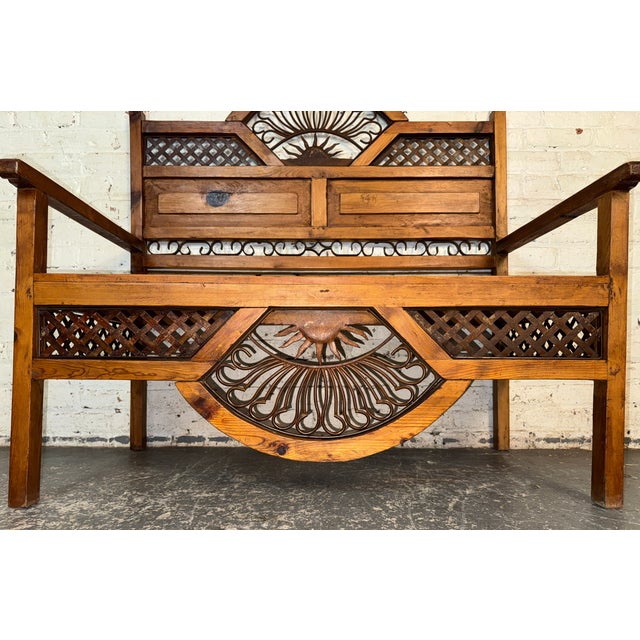 Mid 20th Century Large Spanish Colonial Style Bench For Sale In New York - Image 6 of 11