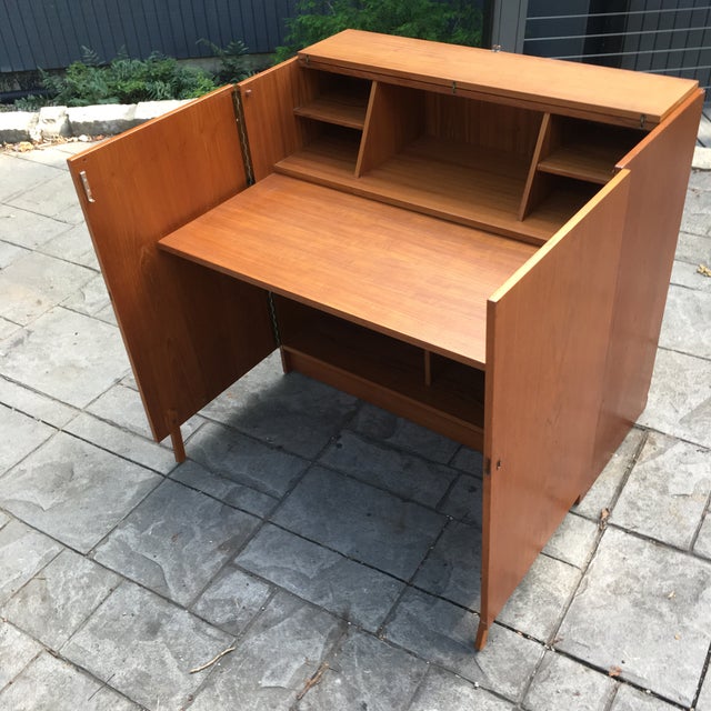 Teak Danish Modern Desk Hide Away by Vitre Made in Denmark Chairish