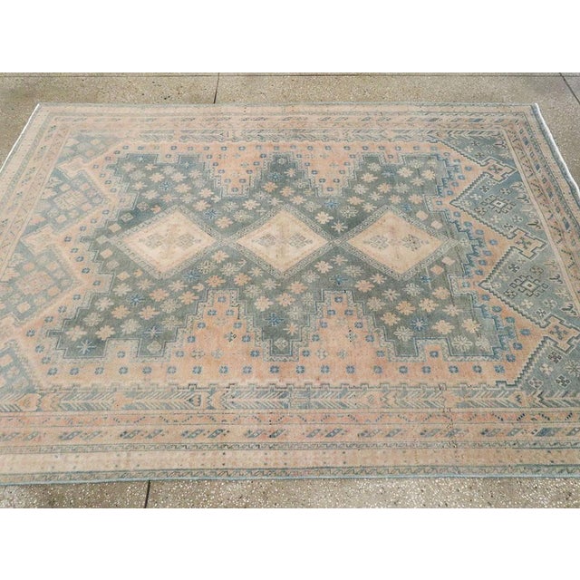 Mid 20th Century Galerie Shabab Collection Mid-20th Century Persian Afshar Accent Rug For Sale - Image 5 of 8