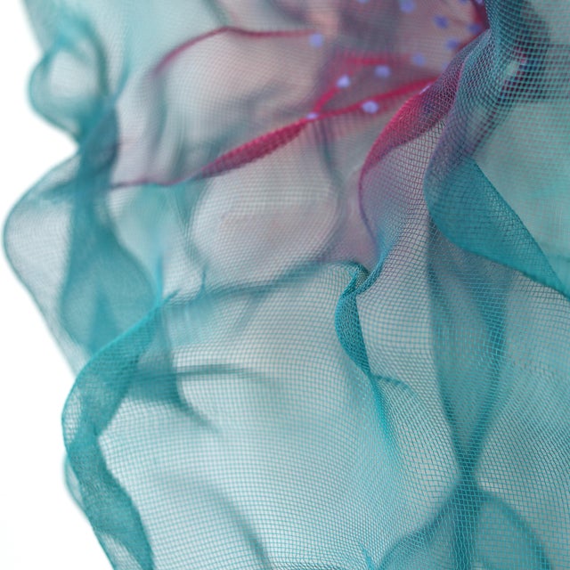 Cotton Candy Cumulus Dark Aqua Purple Periwinkle - Three-Dimensional Wall Art Original Artwork by Atticus Adams For Sale - Image 4 of 9