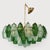 Poliedro Murano Glass Green Chandelier With Gold Metal Frame From Simoeng For Sale - Image 4 of 4