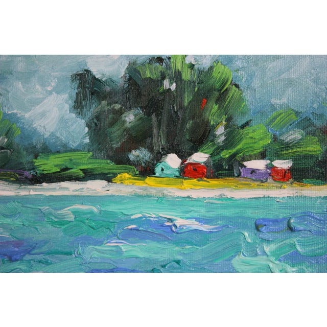 Turquoise Caribbean Princess Cays (Original Oil Painting) For Sale - Image 8 of 12