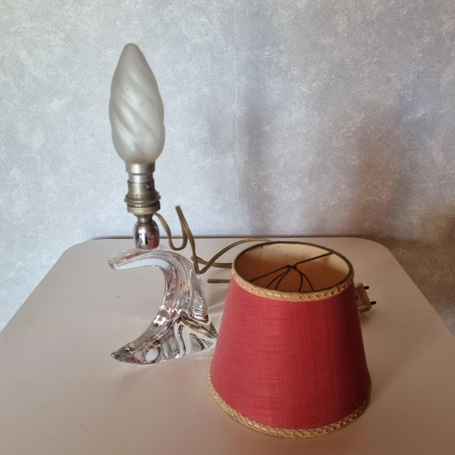 Crystal Desk Lamp from St Louis, France, 1950s For Sale - Image 4 of 12