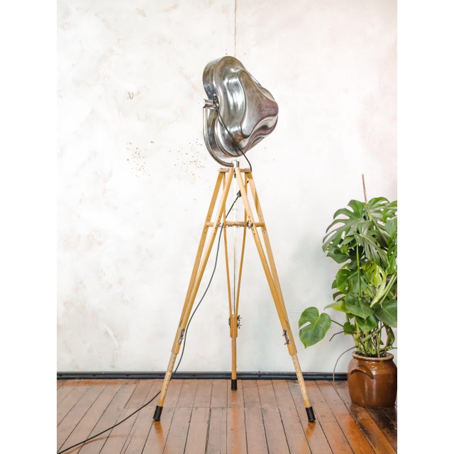 Hospital Surgical Spotlight Floor Lamp on Army Crutch Tripod from Heraeus Hanaulux London, 1990s For Sale - Image 11 of 18