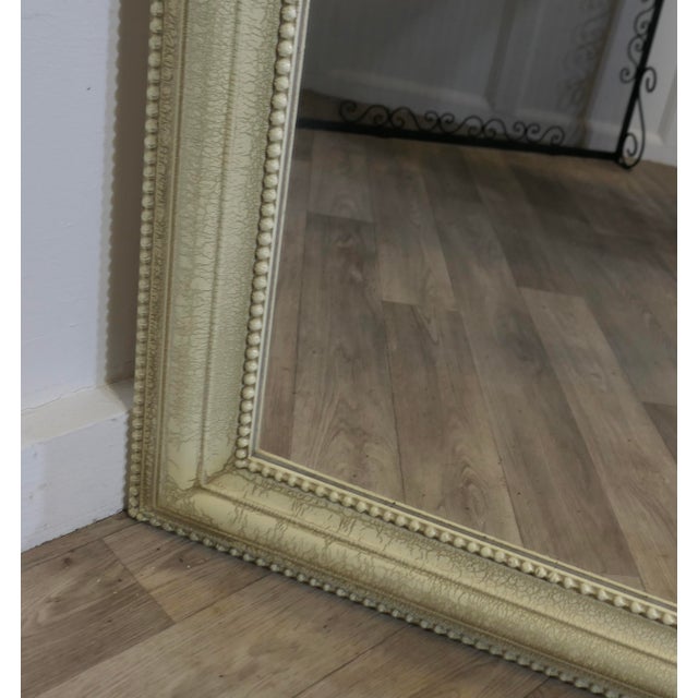 Large Crackle Finish Painted Overmantel Mirror, 1960s For Sale - Image 6 of 9