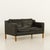 This stouby black leather sofa, produced in denmark in the 1970s, is a refined example of late mid-century scandinavian...