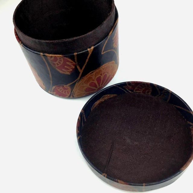 Vintage Hand Tooled Leather Jewelry Box For Sale - Image 4 of 10