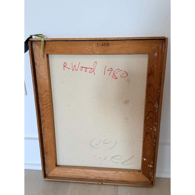 1980s 1980 Robert Wood Floral Still Life Painting For Sale - Image 5 of 7