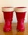 Art Nouveau 1930s German Pulp Paper Mache Santa Boot Candy Holders, Set of 2 For Sale - Image 3 of 12