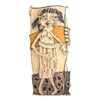 Jean-Claude Tardivo, the Yellow Ribbon, 2004, Paint and Cardboard For Sale