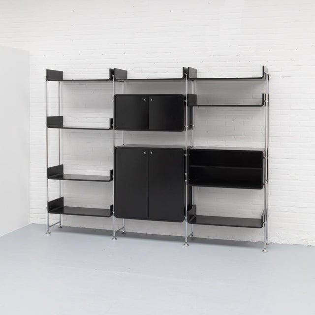 Space Age modular wall system model ‘Indra’, produced by Omnia in the 1970s. The design is often incorrectly attributed to...