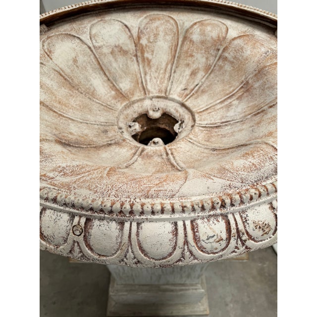 Late 20th Century Iron Urn With Wooden Pedestal For Sale - Image 9 of 18