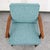 Wood Mid Century Danish Modern Lounge Chair Armchair Blue Aqua Arms MCM Denmark Japan For Sale - Image 7 of 12