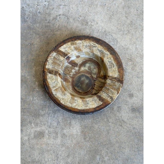 1970s Mid-Century Modern Danish Axella Ceramic Circle Motif Plate For Sale - Image 10 of 10