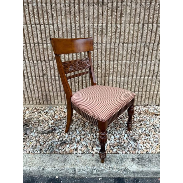 Ethan Allen British Classics Mackenzie Cinnabar Dining Chairs For Sale - Image 9 of 10