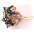 Metal 14 Karat Yellow Gold Cluster Ring With Onyx and Diamonds For Sale - Image 7 of 8
