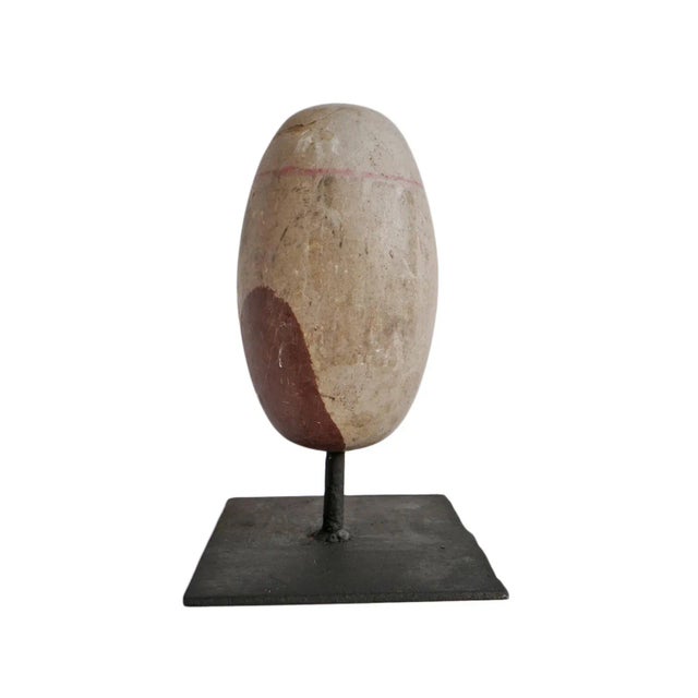 Natural Lingam Stone on Stand For Sale - Image 4 of 4