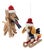 Plush Ski and Sled Dog Ornament (Set of 6) For Sale