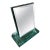 A 1950s Fontana Arte Style Mid-Century Modern Green Nilo Glass Vanity Mirror For Sale