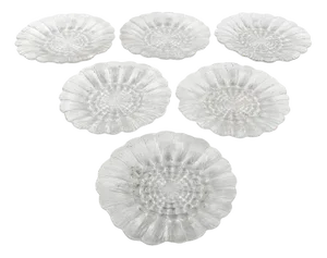 Cora Dessert Set by J. Drost, Ząbkowice Gospodarcza Huta, Poland, 1970s, Set of 6