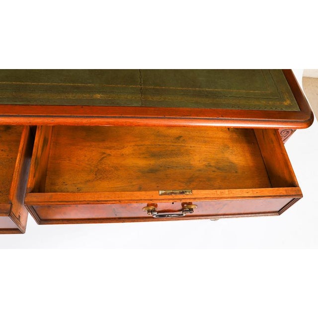 Antique Victorian Partner's Writing Desk, 19th Century For Sale - Image 13 of 18
