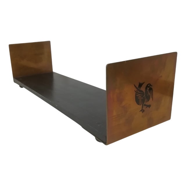 Table-Top Bookcase in Wood and Brass, Italy, 1950s For Sale