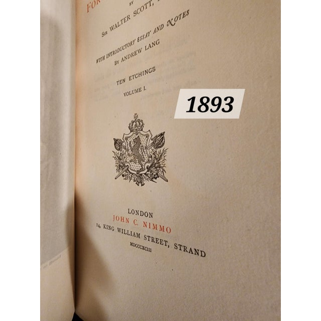 Antique Leather Bound Waverly Novels For Sale - Image 9 of 12