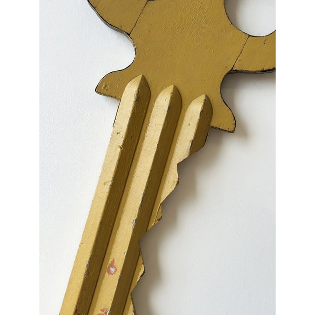 Vintage Monumental Wood + Tin Polychrome Key Trade Sign, Circa 1930s-40s For Sale In New York - Image 6 of 18