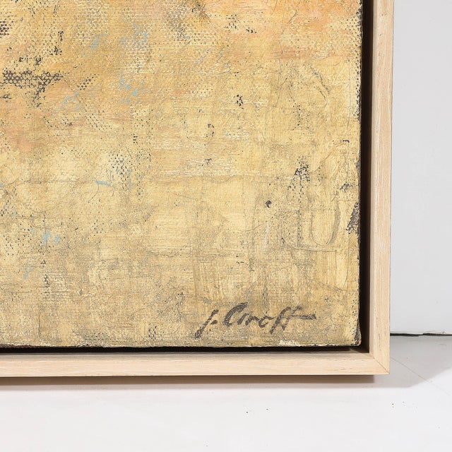 Mid-Century Abstract Color Field Still Life Entitled "Foyer" in Oil on Canvas Joe Caroff For Sale - Image 10 of 13
